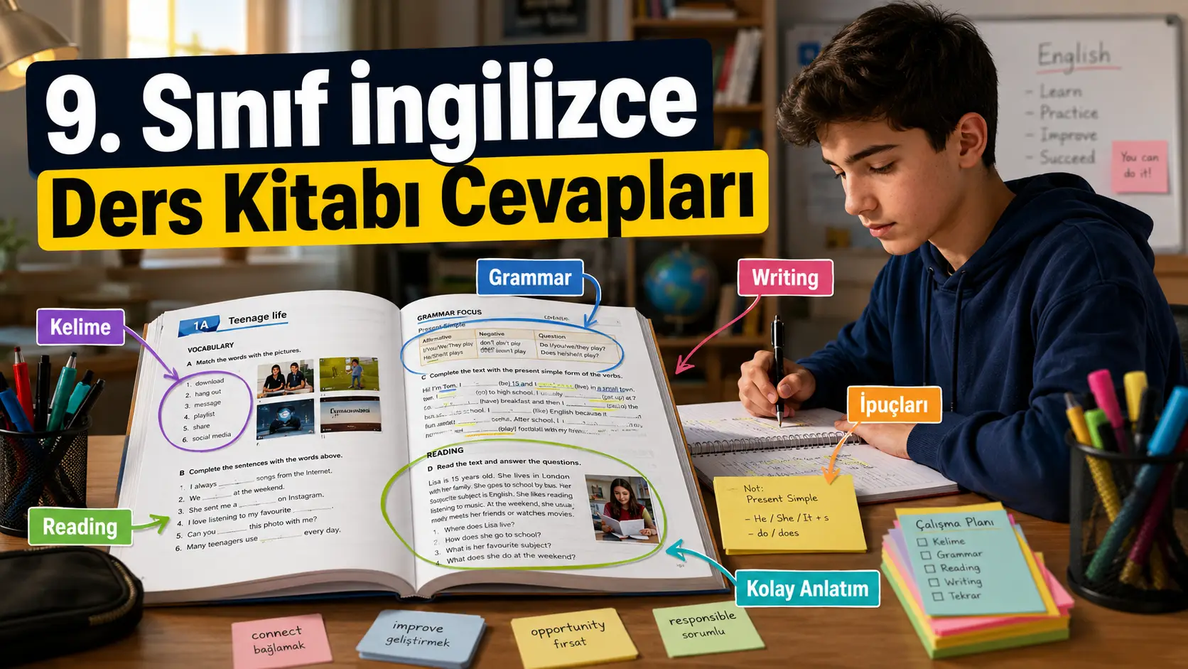 9. Sınıf İngilizce Ders Kitabı Cevapları