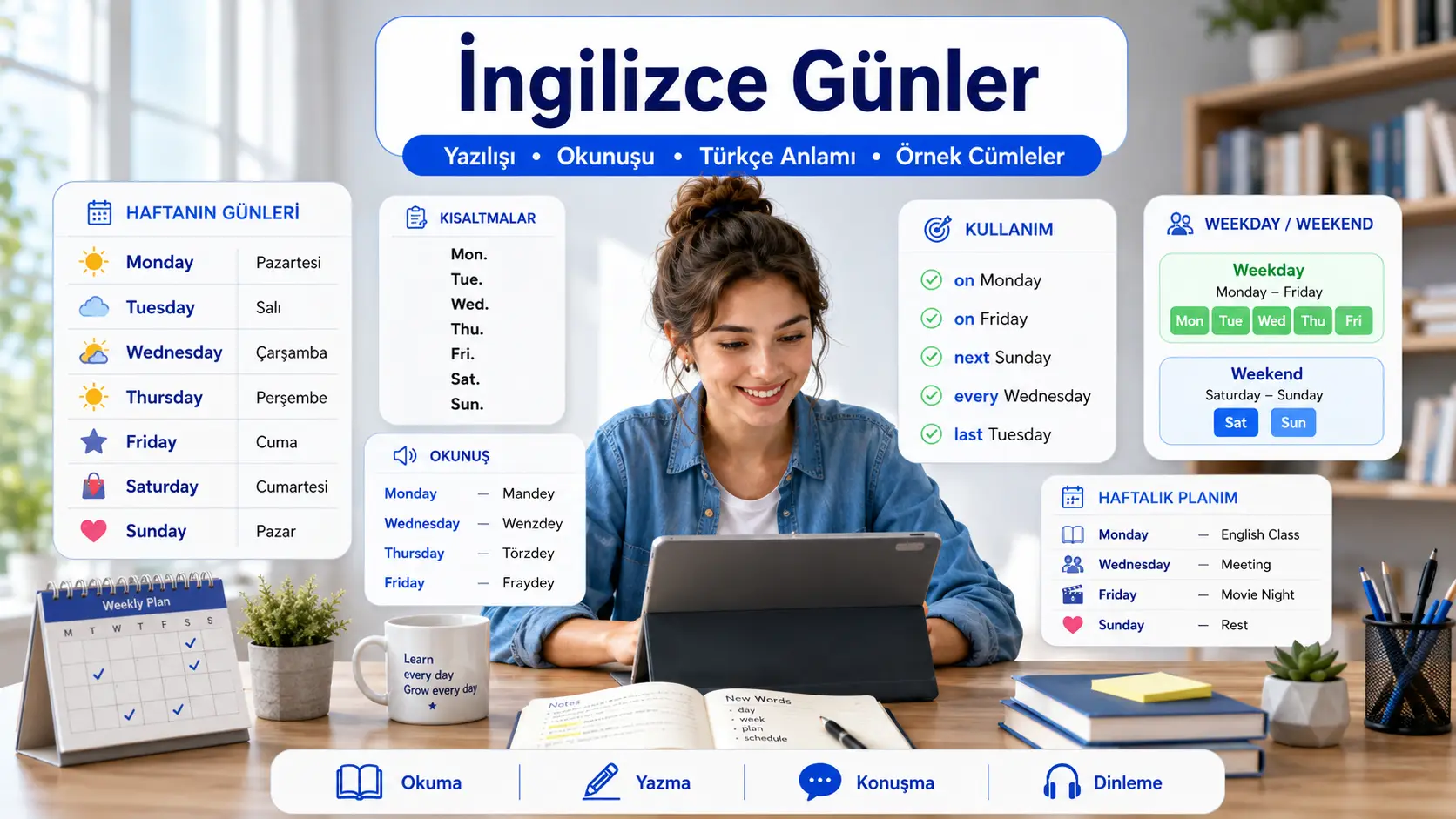 İngilizce Günler