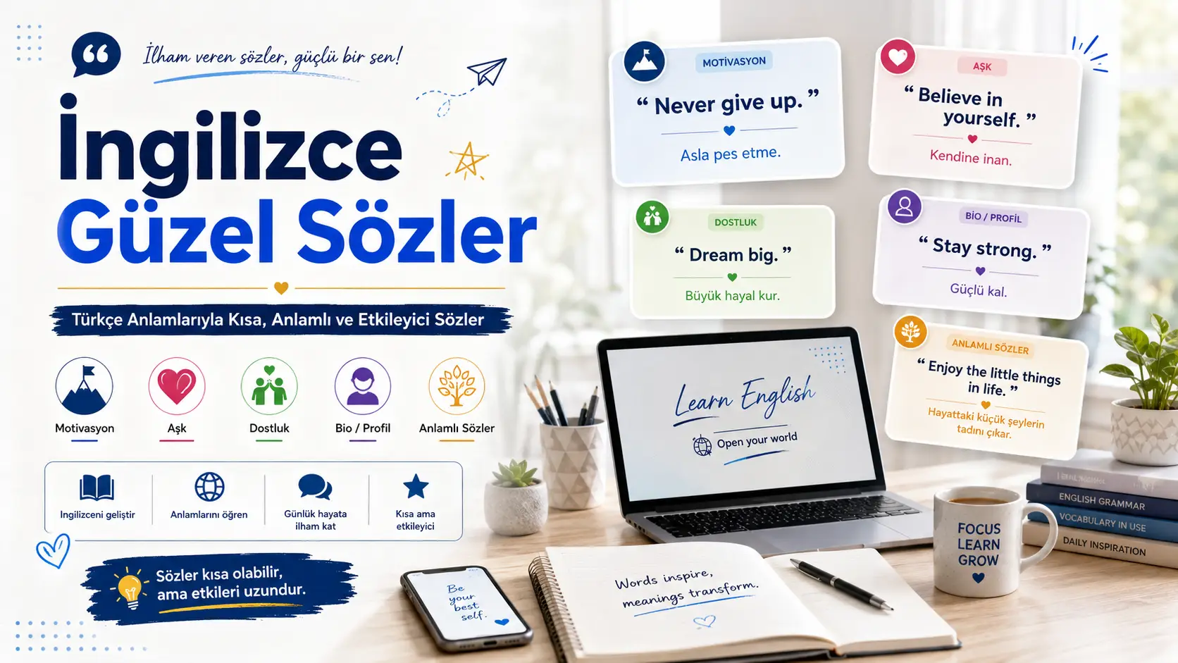İngilizce Güzel Sözler